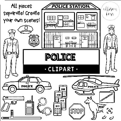 Image Of Police Station Coloring Page