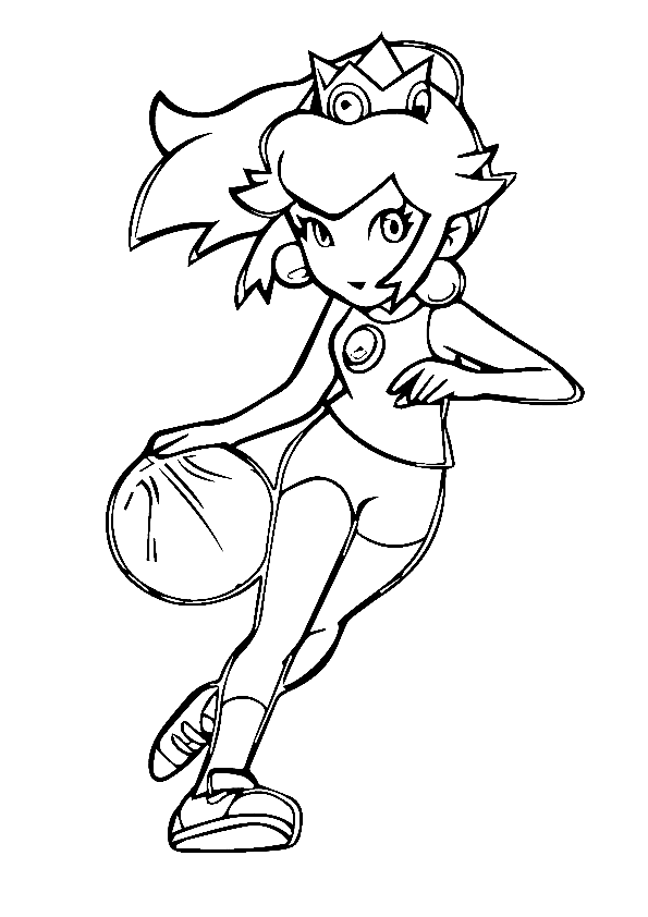 Image Of Princess Peach Sweet Coloring Page