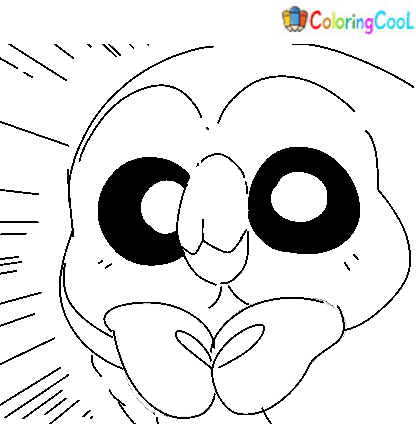 Image Of Rowlet Pokemon Coloring Page