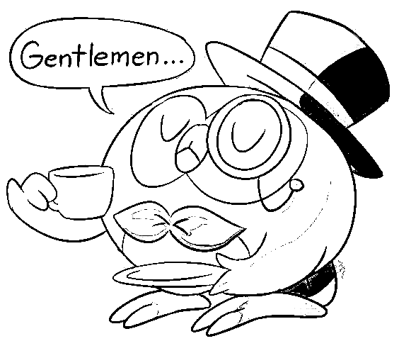 Image Rowlet Cute Coloring Page