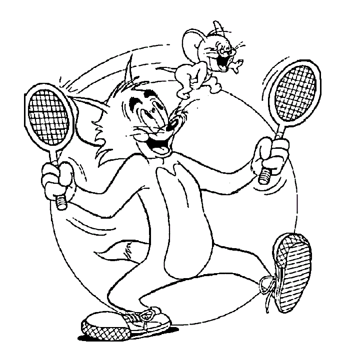 Image Tennis Cute Coloring Page