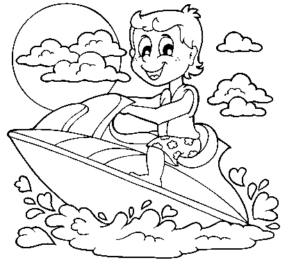 Image Water Sport For Kids Coloring Page