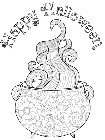 Intricate Cauldron With Vapors Adult Image