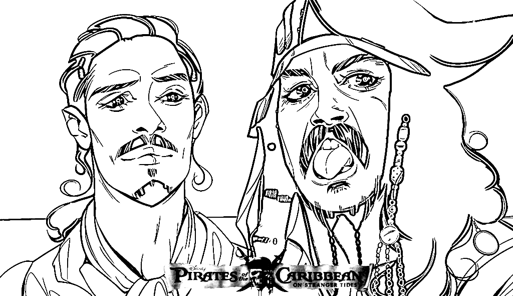 Jack Sparrow Printable Picture Coloring Page
