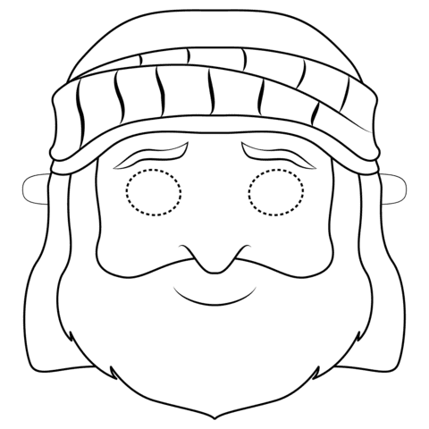 Joseph Mask For Children Coloring Page