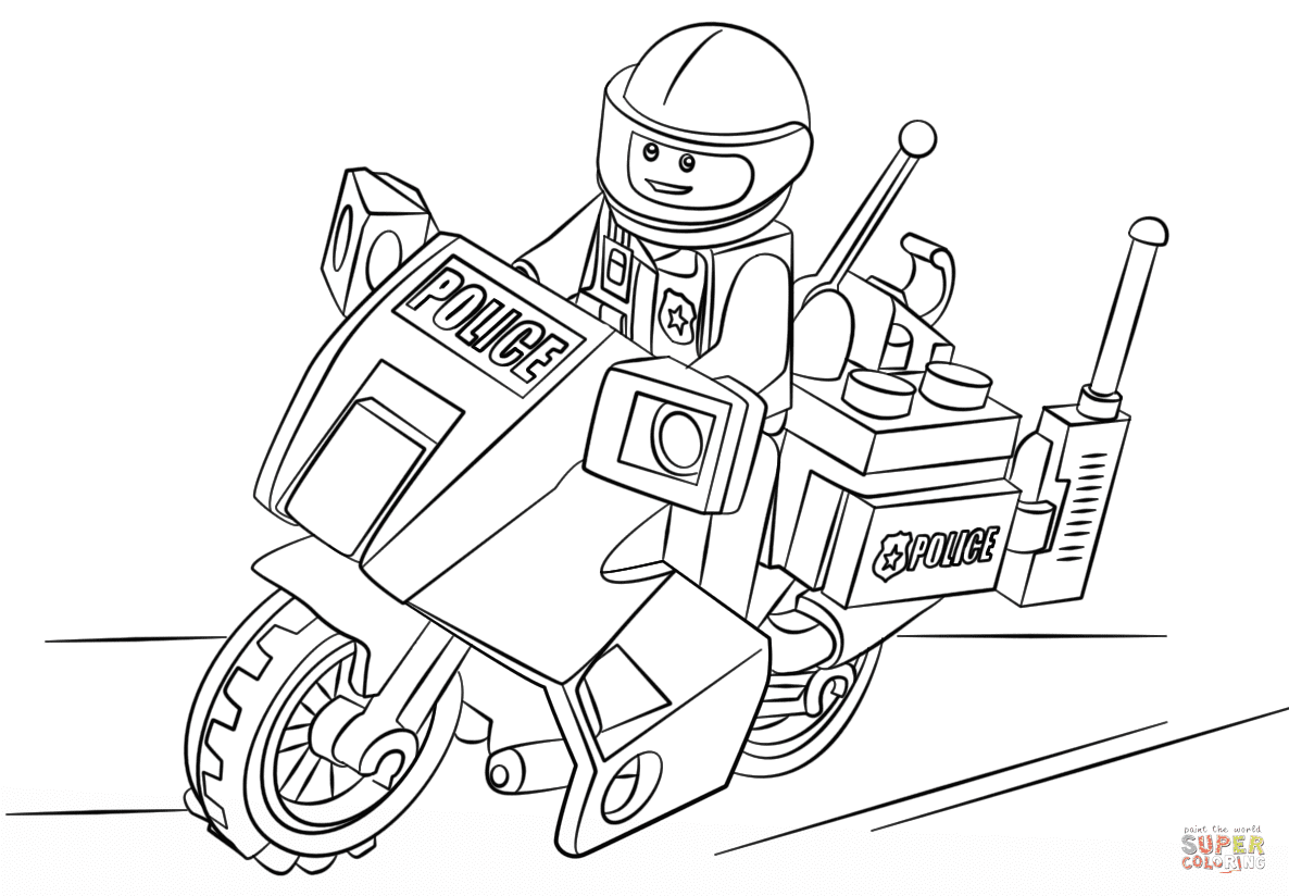 Lego City Police Coloring Page
