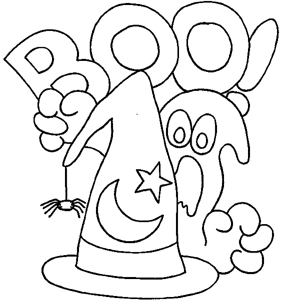 Lovely Halloween Image For Children Coloring Page