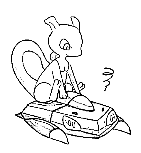 Lovely Mewtwo Picture Coloring Page