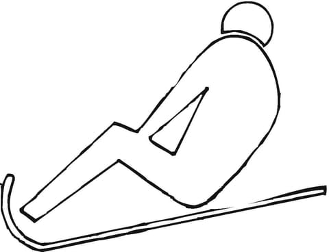 Luge Competition Coloring Page