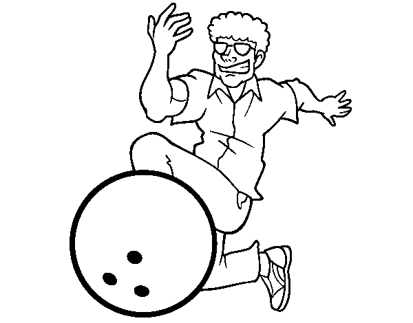 Man Bowling Drawing