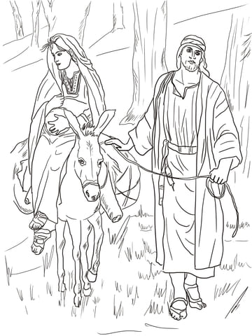 Mary And Joseph On The Road To Bethlehem
