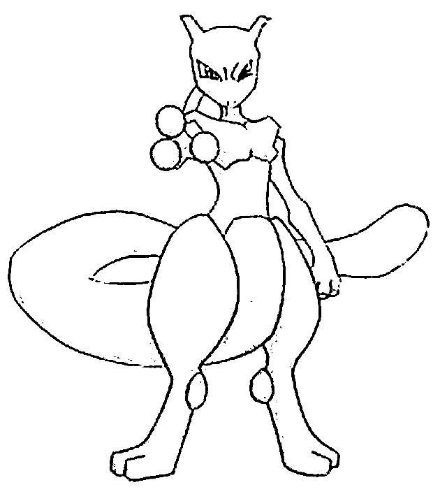 Mewtwo Picture Image Coloring Page