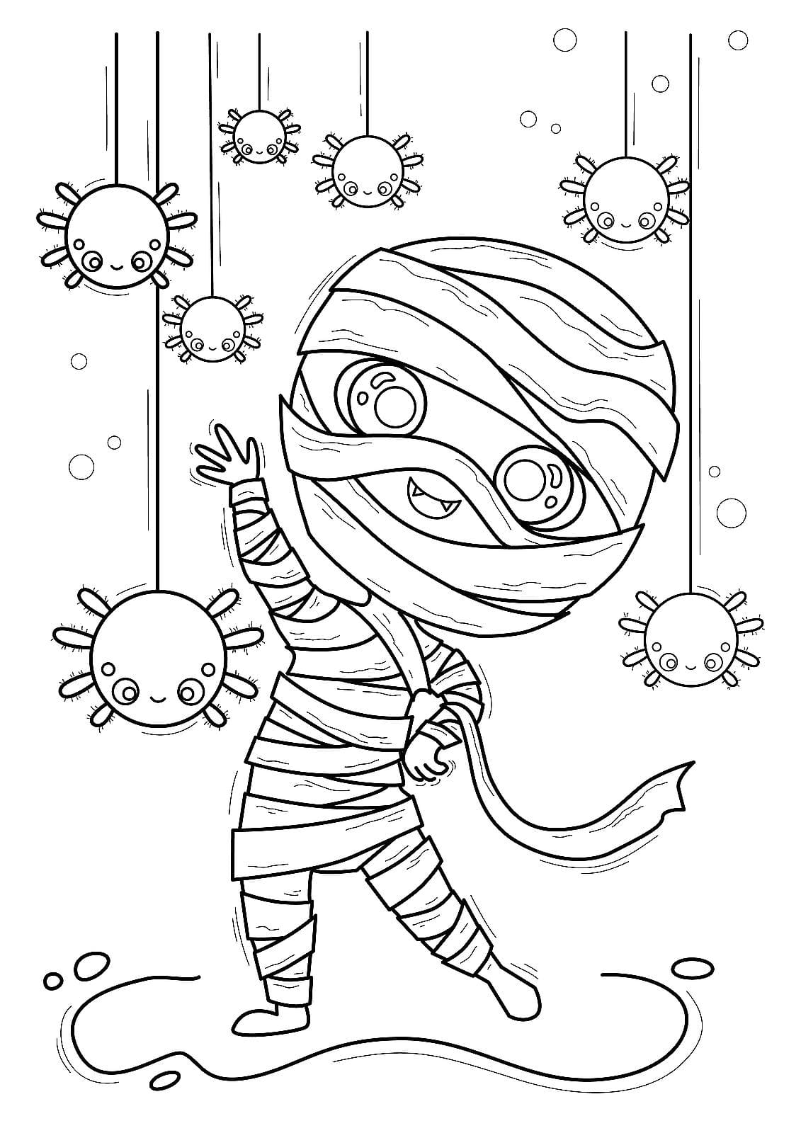 Mummies For Kids Coloring Page