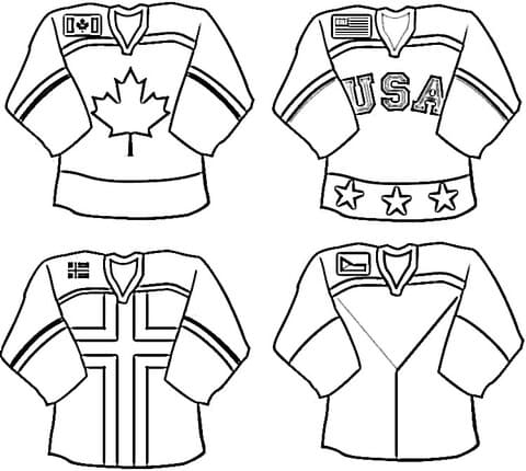 National Hockey Teams Uniforms