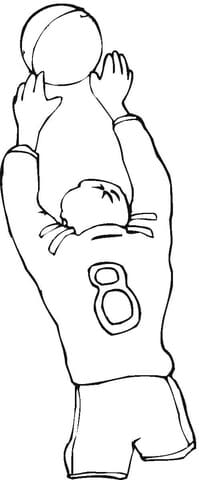 Number 8 Player Coloring Page
