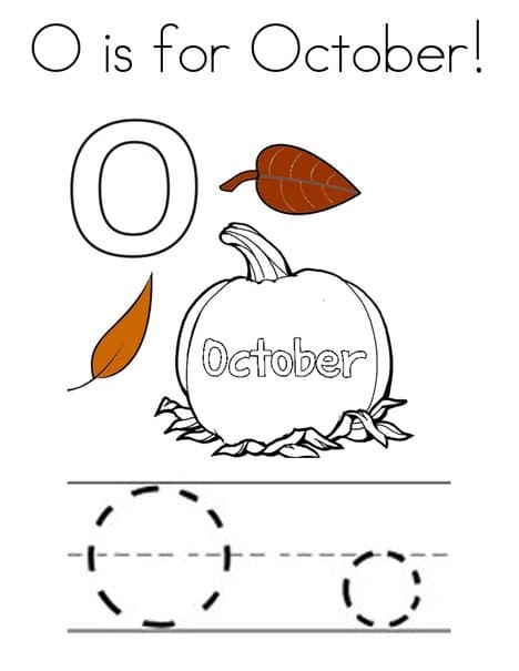 O Is For October Image For Children