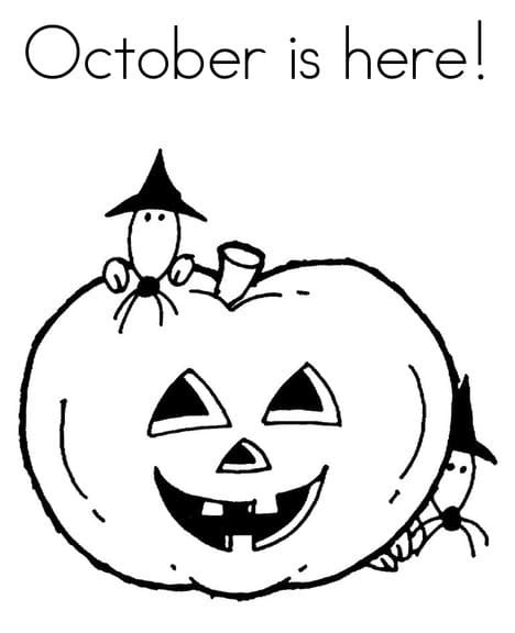October Is Here Image For Children