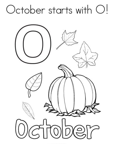 October Starts With O For Kids