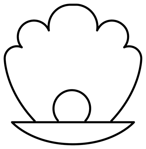 Oyster Emoji Image For Children Coloring Page