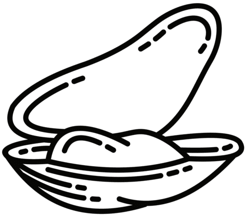 Oyster Image For Children Coloring Page