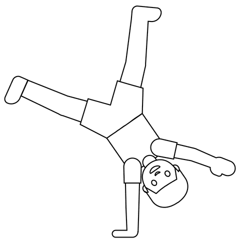 Person Cartwheeling Emoji For Kid