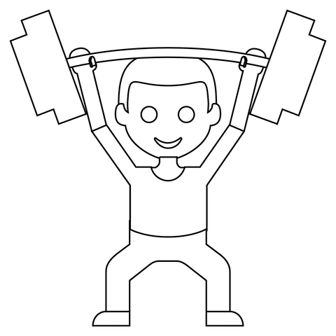 Person Lifting Weights Image For Children