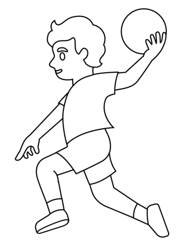 Person Playing Handball Emoji Image For Kids