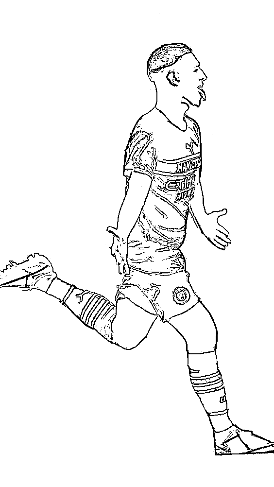 Phil Foden For Children Coloring Page