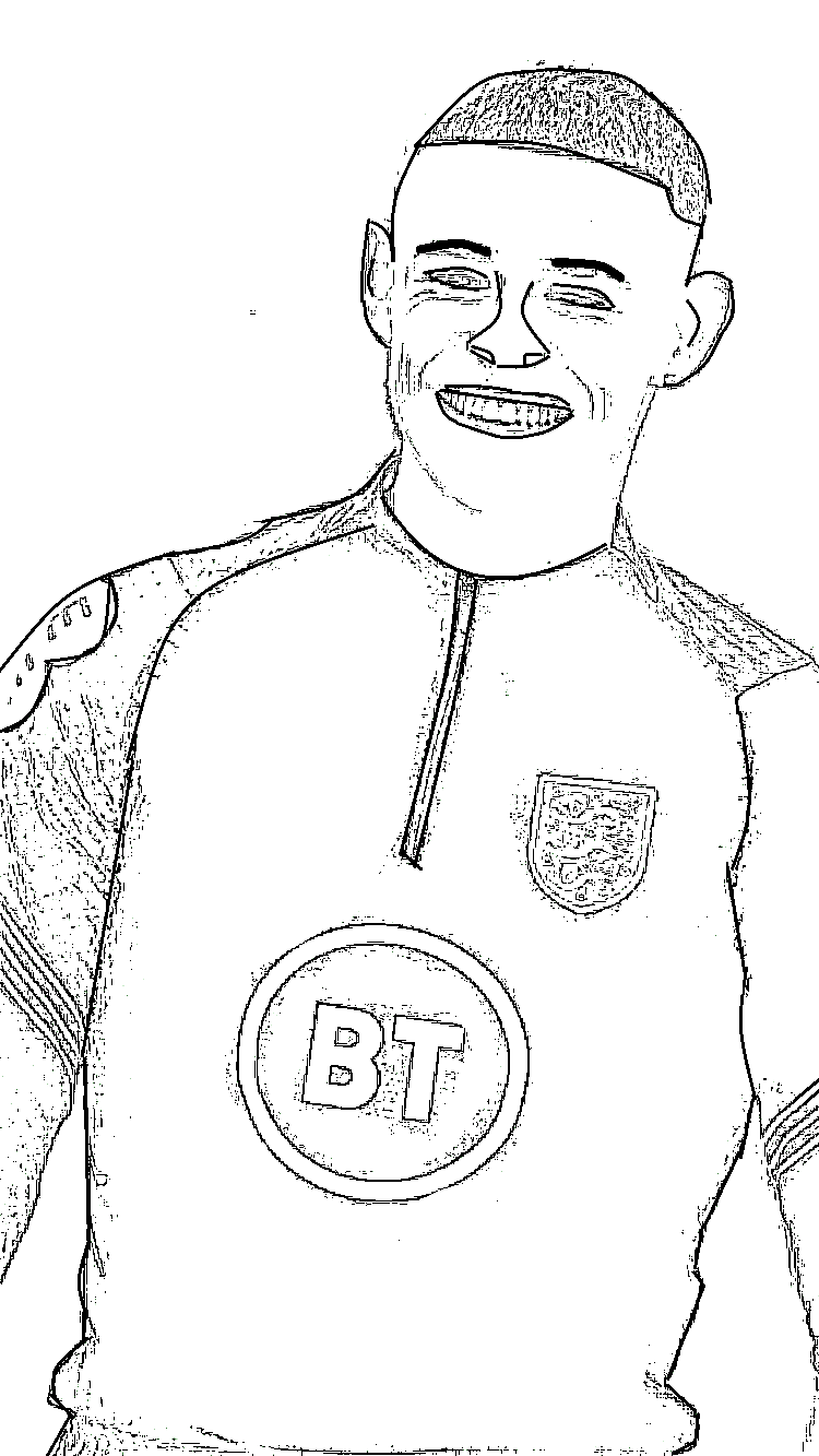 Phil Foden Picture Coloring Page