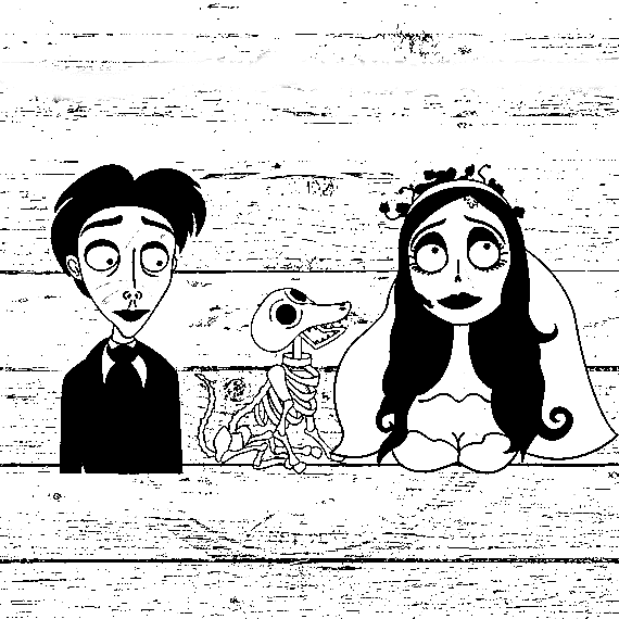 Picture Of Corpse Bride Cute Coloring Page