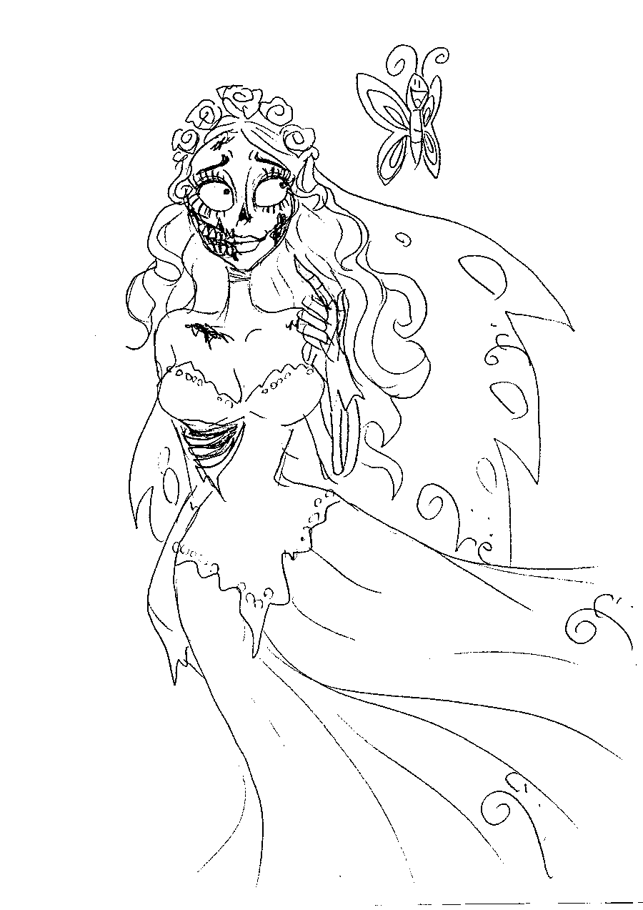 Picture Of Corpse Bride Lovely Coloring Page
