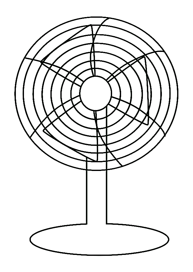 Picture Of Fan Cute Coloring Page