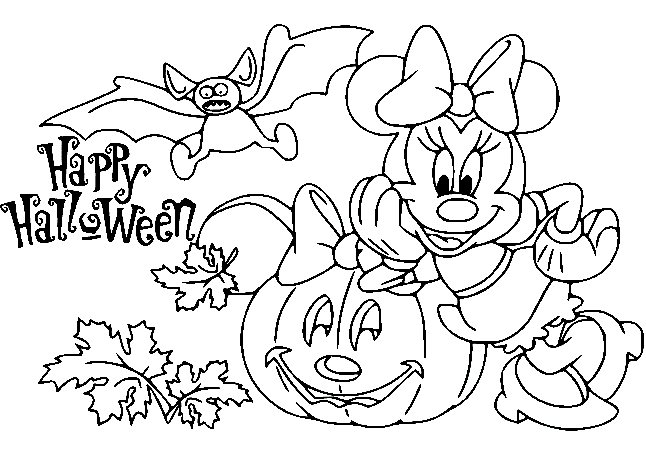 Picture Of Halloween Disney Sweet Coloring Page