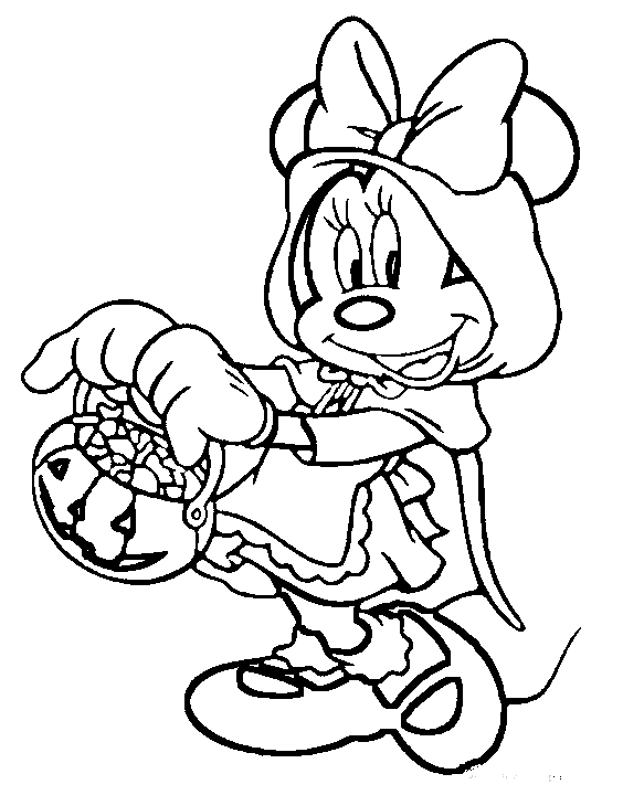 Picture Of Halloween Disney Cute Coloring Page