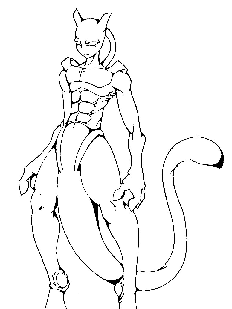 Picture Of Mewtwo Image Coloring Page