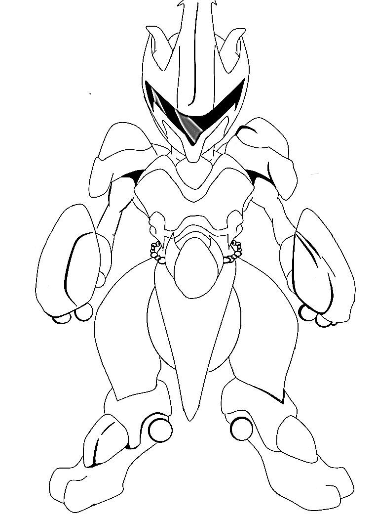 Picture Of Mewtwo Sweet Coloring Page