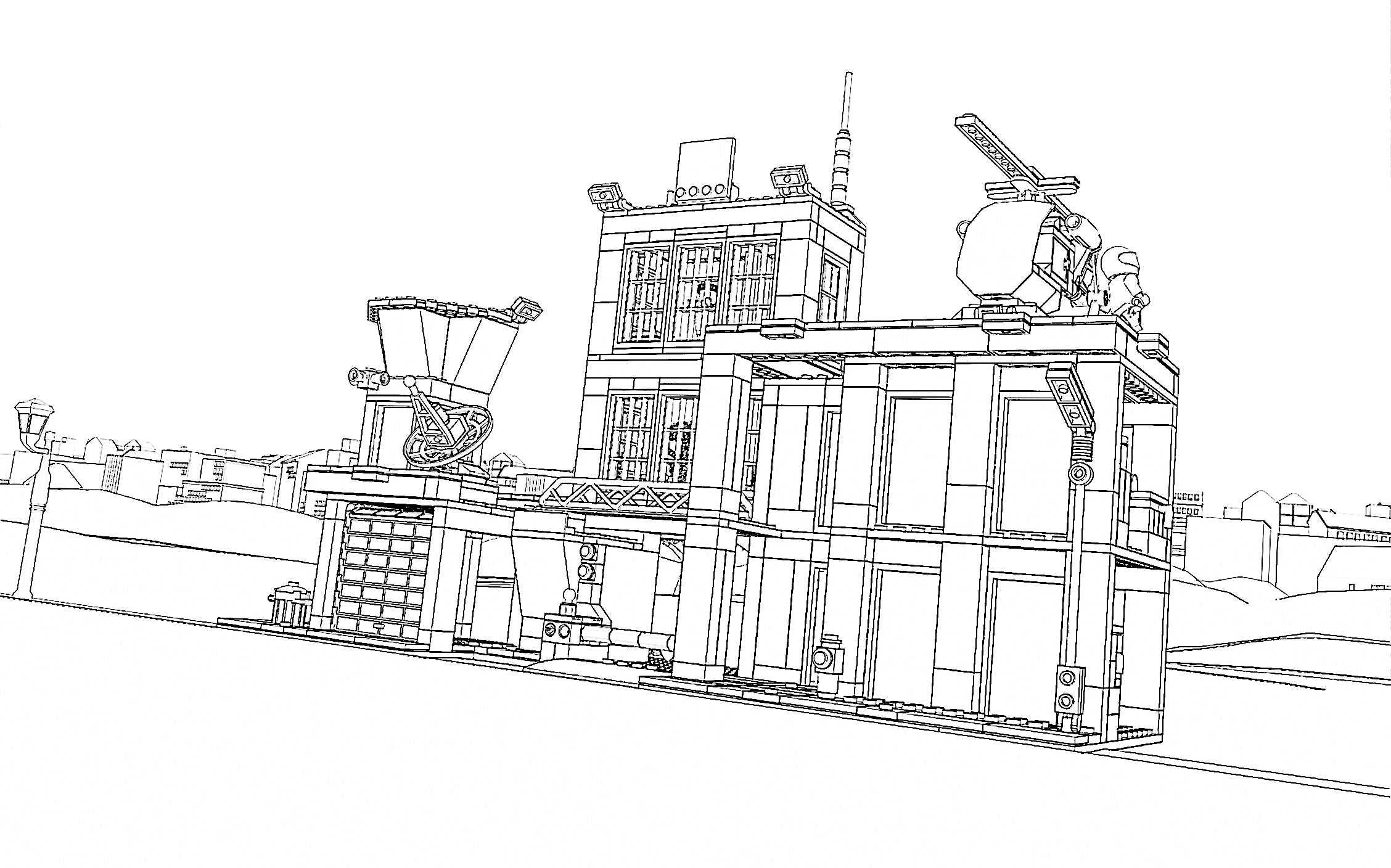 Picture Of Police Station Coloring Page