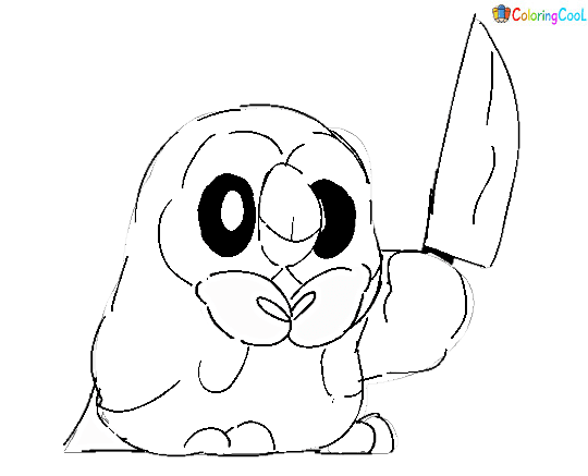 Picture Of Rowlet Cool For Kids Coloring Page