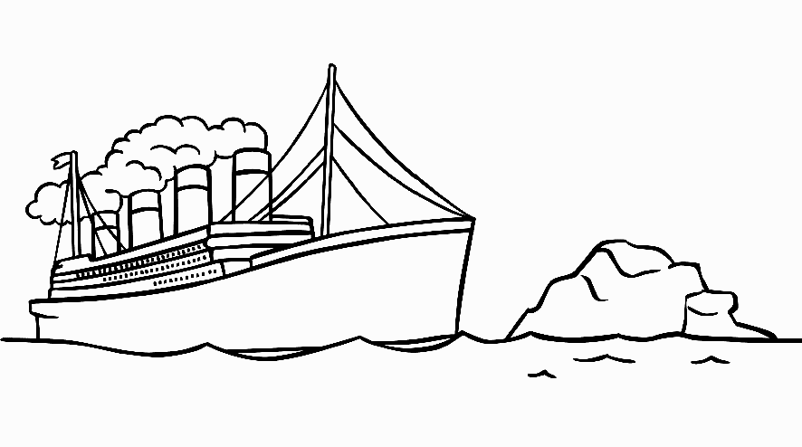 Picture Of Titanic Coloring Page
