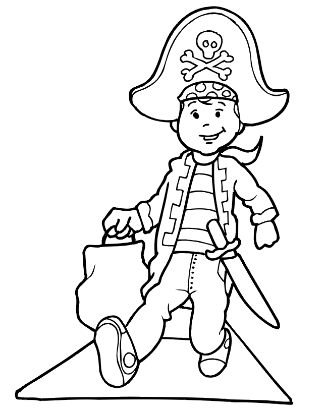 Pirate Halloween Printable For Kids Image Coloring Page