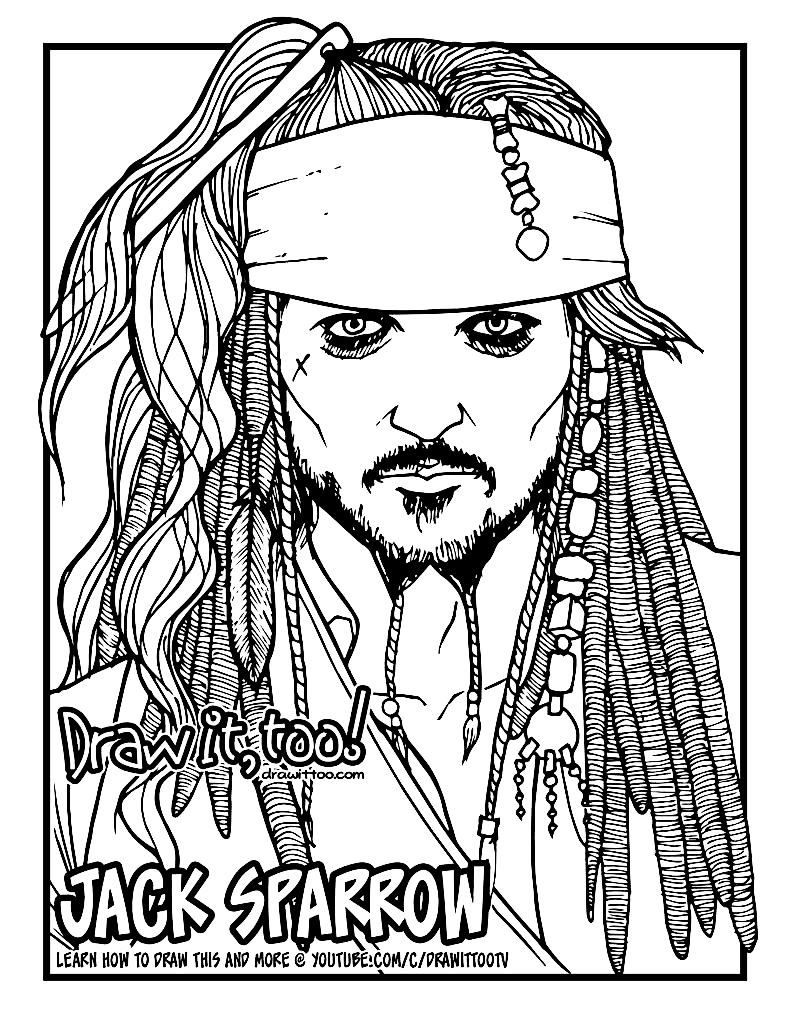 Pirates Of The Caribbean Image Coloring Page