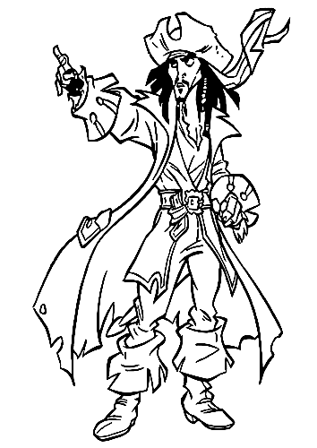Pirates Of The Caribbean Coloring Page