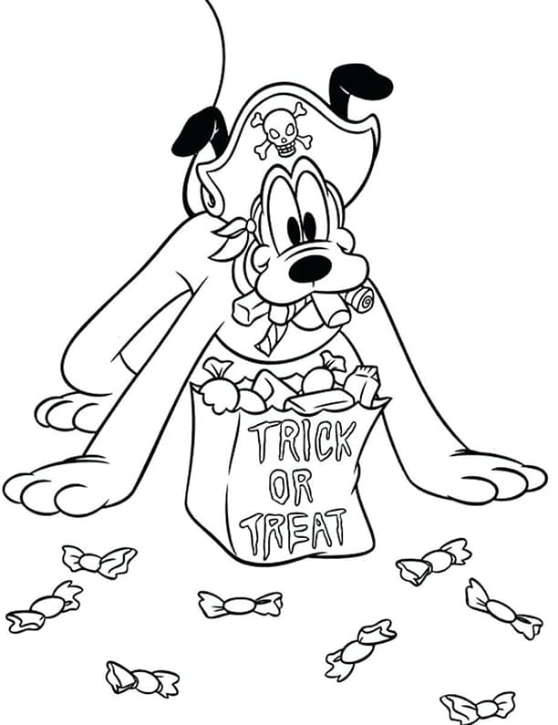 Pluto Trick Or Treating Image For Kids