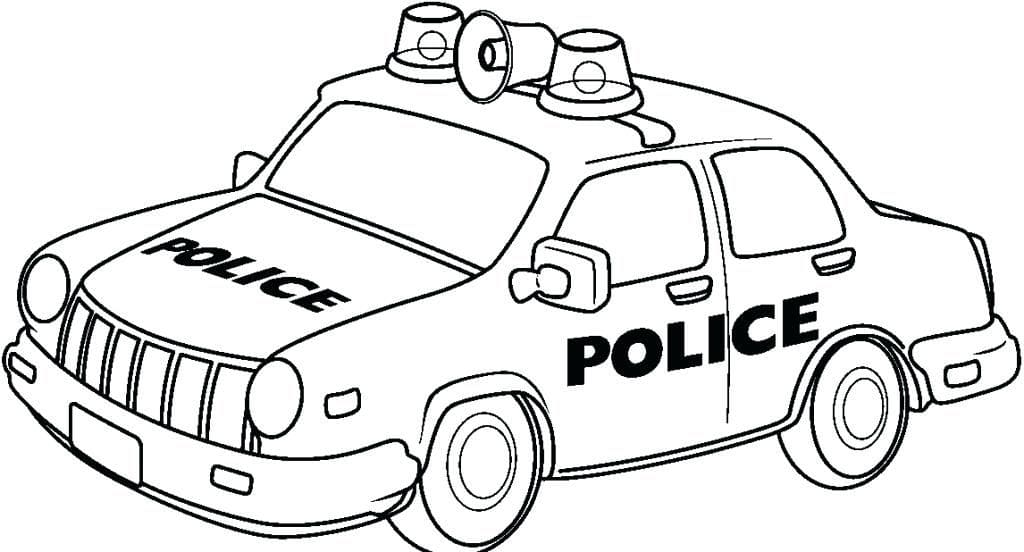 Police Drawing Coloring Page