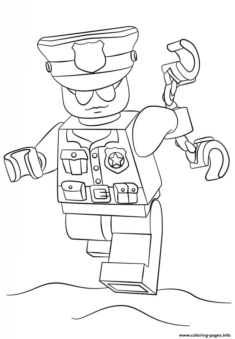 Police Officer Image For Kids Coloring Page