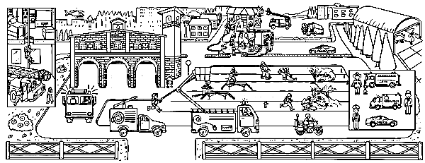 Police Station Picture For Children Coloring Page