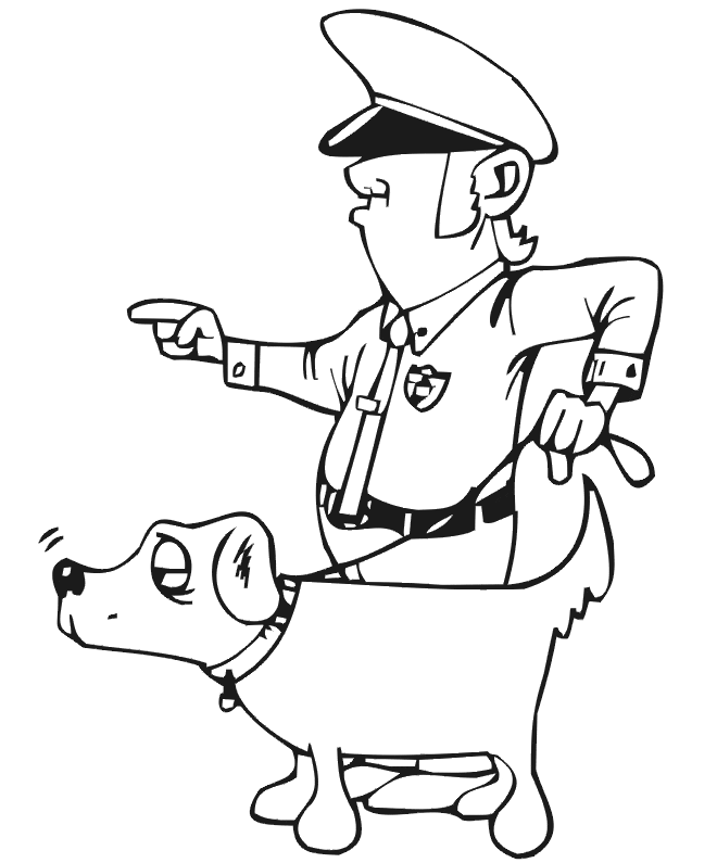 Police Station Printable Picture Coloring Page