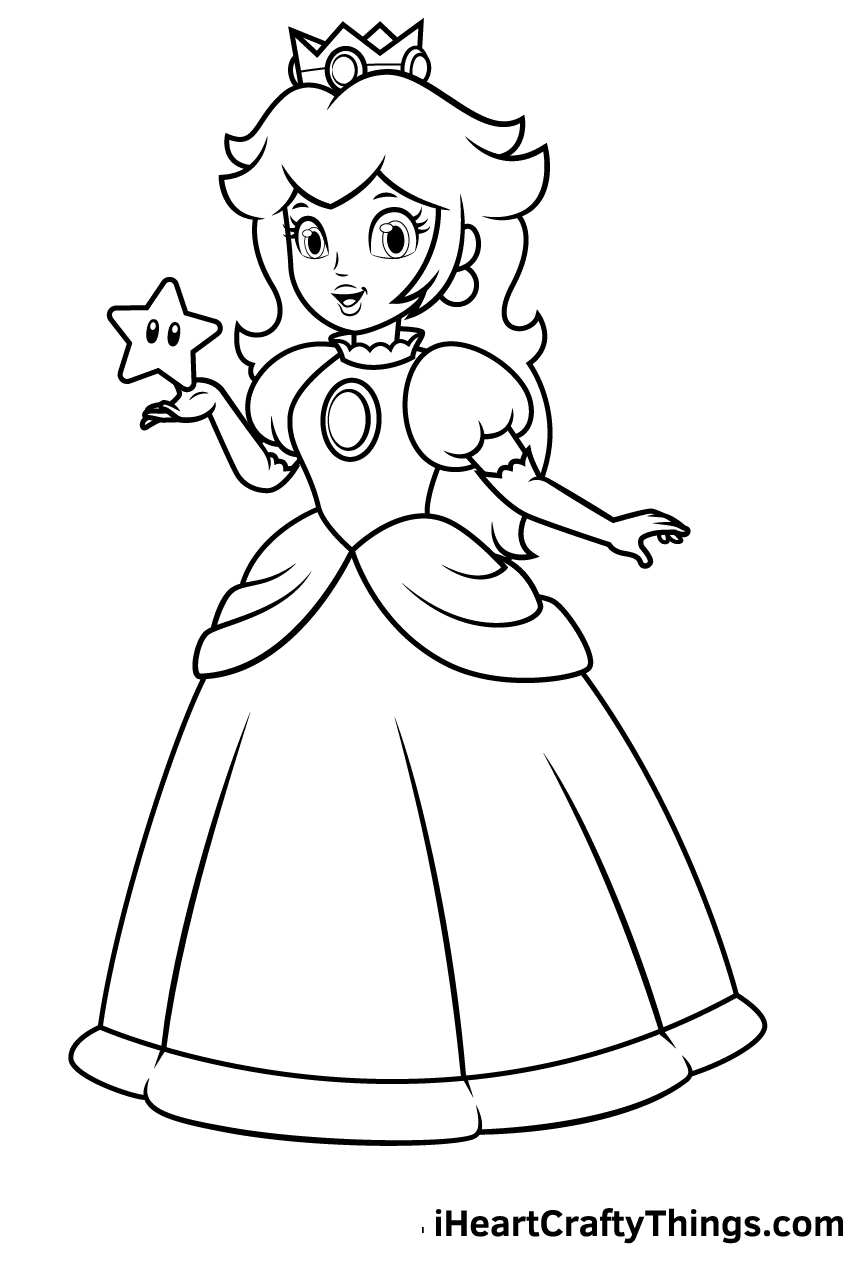 Princess Peach Holding A Star