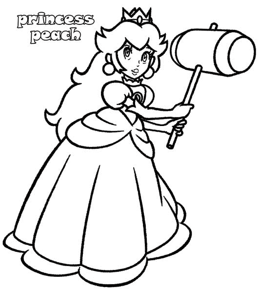 Princess Peach Holds A Hammer