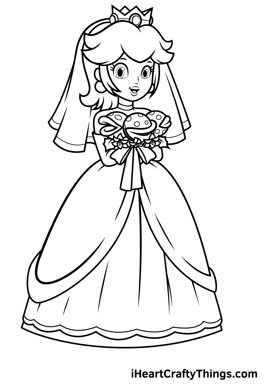Princess Peach In A Wedding Dress